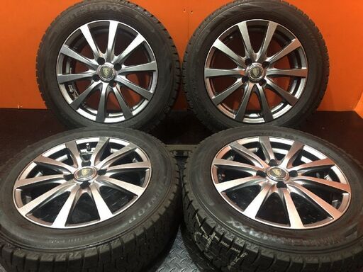 【DUNLOP WM02 175/65R15】スタッドレス【マナレースポーツ 15インチ 5.5J4HPCD100+40】20年製 バリ溝 アクア ヴィッツ等　(KTL160)