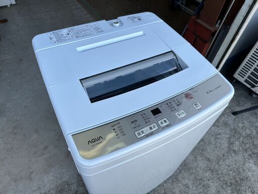 【動作保証あり】AQUA アクア 2021年 AQW-S60J 6.0kg 洗濯機【管理KRS696】