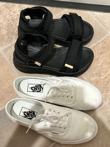 24.5cm VANS スニーカー サンダル 2点セット