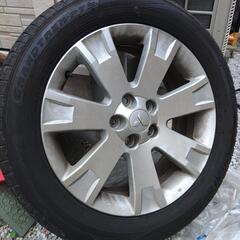 三菱デリカ純正18インチアルミと低走行オールシーズンタイヤ4本セット