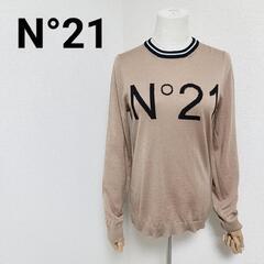 ヌメロヴェントゥーノ 長袖ニット ラウンドネック ブランドロゴ ...