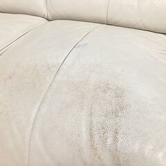 ニトリ レザーソファ オフホワイト 中野区南台にて取引の画像