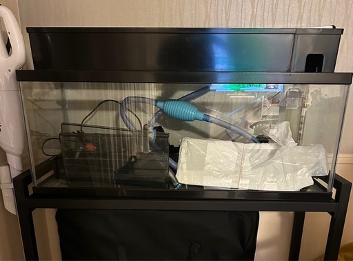 【予定者決定】GEX 90cm水槽・水槽台・備品