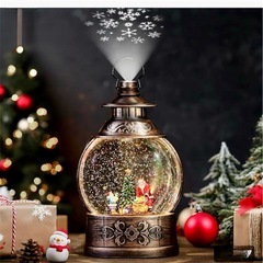 新品スノードーム クリスマスオルゴール 投影機能付き 　クリスマスツリーの画像