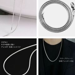 ステンレス/スネークチェーンネックレス（新品）45cmの画像