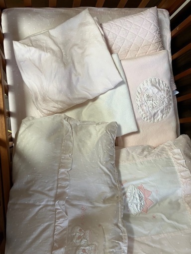 ベビーベッド用羽毛布団一式