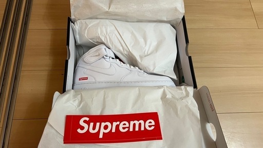 (決定)supreme NIKE AF1 MID White 27.5cm