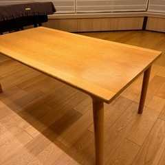 【カンディハウス】ダイニングテーブル天然木ナラ　160x85x65 曲面加工の画像