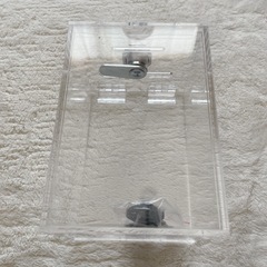 アクリル 貯金箱 募金箱 札 500円玉 アクリル アンケートボックス 鍵付の画像