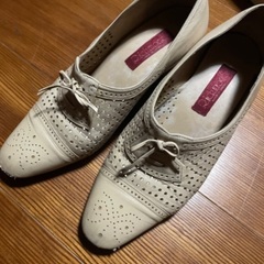 昭和レトロ 婦人靴（革・日本製）23cm 3点セットの画像