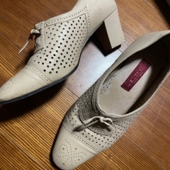 昭和レトロ 婦人靴（革・日本製）23cm 3点セットの画像