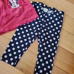 美品 H＆M 4～6M Disney  ミニーちゃん チュニック スパッツの画像