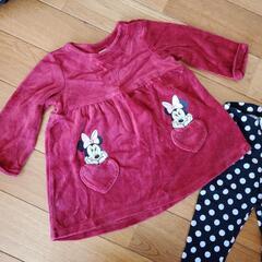 美品 H＆M 4～6M Disney  ミニーちゃん チュニック スパッツの画像