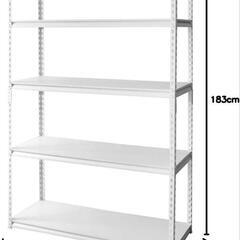 102f アイリスプラザ ラック スチールラック メタルラック 幅120cm 5段 STR-1200 ホワイト 幅約120×奥行約46×高さ約183㎝

(未使用品)y100901fの画像