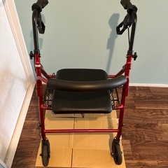 スタイリッシュなレッドのシルバーカーの画像