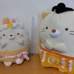 すみっコぐらし ネコ（おすもうごっこXL、うさぎごっこL）