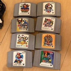Nintendo64 ロクヨン 本体 コントローラー4つ カセット8つの画像