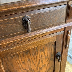 レトロなサイドテーブル　脇机　引き出し　書類収納の画像