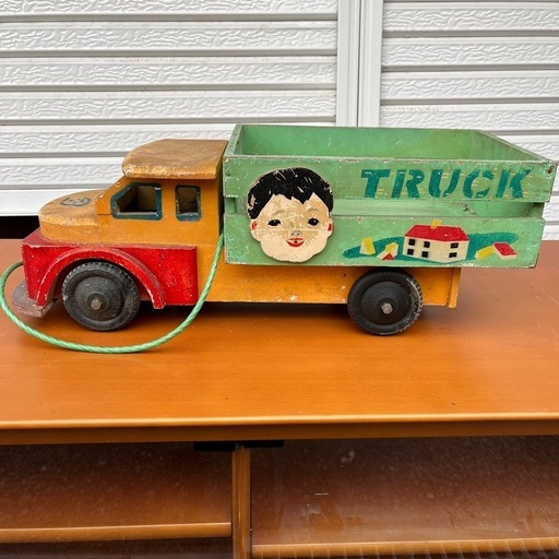 激レア　アメリカヴィンテージ雑貨ブリキ　昭和レトロ　木製　トラック　アンティーク