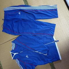 【中古】adidasジャージLサイズ上下メンズ