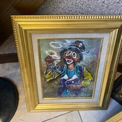 ピエロ絵画2点の画像