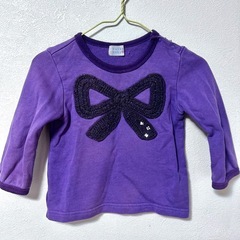 80サイズ♡ハッカベビーのパープルトレーナーの画像