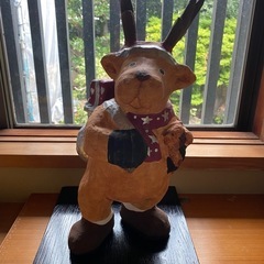 トナカイ　置き物　紙粘土細工