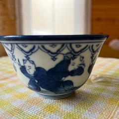 湯呑　唐子絵柄　