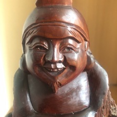 七福神　恵比寿様　一刀彫　彫刻　工芸品　飾り物　の画像
