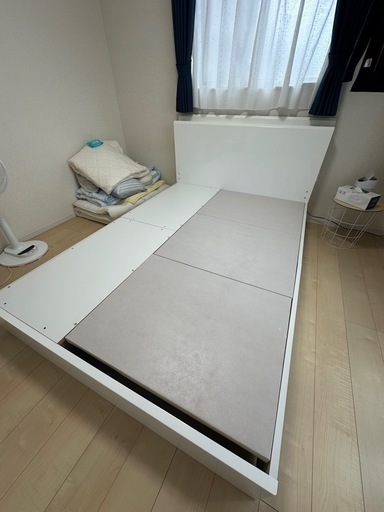 ニトリ ダブルベッドフレーム カイト ダブルベッド フレーム ホワイト おしゃれ