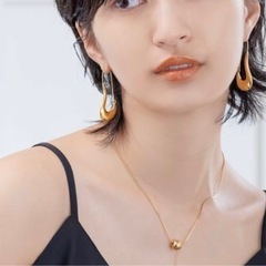 ステンレス製 ピアス 金属アレルギー レディース キャッチレス ドロップ メタル 大ぶりピアス 大人 の画像