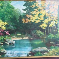 すいしん　風景画　額入り　の画像