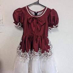 ドレス（ワインレッド）130cm