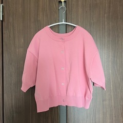 【Discoat】ピンク カーディガン 半袖