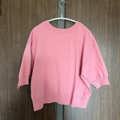 【Discoat】ピンク カーディガン 半袖の画像
