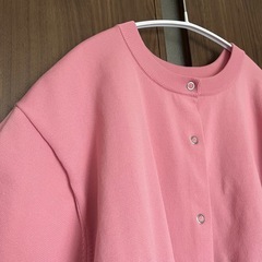 【Discoat】ピンク カーディガン 半袖の画像