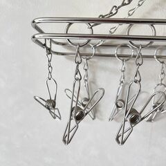 【無人取引】ステンレス　洗濯バサミ　小ぶりで使いやすい大きさ　美品　説明欄を最後までお読みの上お問い合わせ願いますの画像