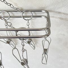 【無人取引】ステンレス　洗濯バサミ　小ぶりで使いやすい大きさ　美品　説明欄を最後までお読みの上お問い合わせ願いますの画像