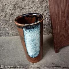 掛け花入れ　未使用品か　益子焼花瓶高さ約１４cmの画像