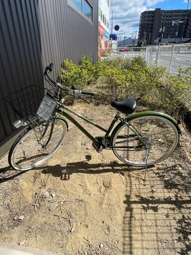 ジモティ来店特価!!　軽快車　アサヒサイクル　27インチ　グリーン 　　J-1053