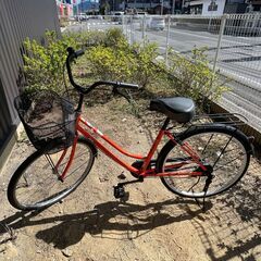 ジモティ来店特価!! 軽快車 アサヒサイクル 26インチ オレンジ J-1054