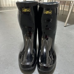 黒塩ビ長靴26cm 中古品