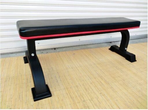 ②トレーニングベンチ　シットアップベンチ　筋トレ　ストレッチフィットネス　腹筋マシン　フラット　ウエイト　エクササイズ　ダイエット