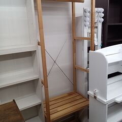 ★ジモティ割あり★  ハンガーラック 木目調 H177×D37×...