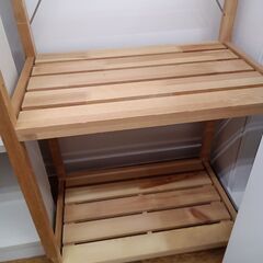 ★ジモティ割あり★  ハンガーラック 木目調 H177×D37×W60 クリーニング済み MT2547の画像