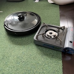 カセットコンロとホットプレートのセット