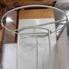 回転ハンガー ラック キャスター付 家具 収納 ホワイト 美品　段100cm下段75cm長尺65×195cmの画像