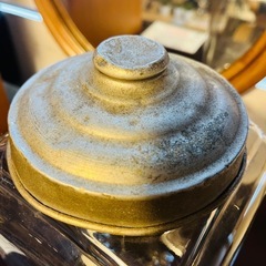 【武蔵小山店】 昭和レトロ　昭和　レトロ　ガラス　菓子瓶　検　地球瓶　ビンテージ　ヴィンテージ　アンティーク　海苔　お菓子　気泡　気泡ガラス　駄菓子　駄菓子瓶　ねこ瓶　アルミ蓋　の画像