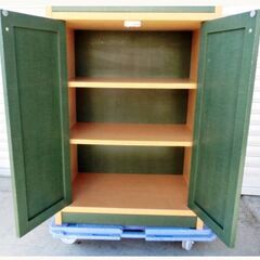 おしゃれ♪ 洋風デザイン 食器棚 キッチンボード ガラス戸 レトロ