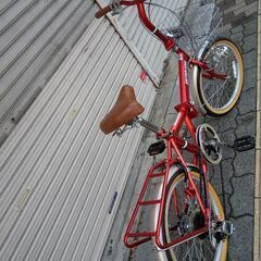 CAPTAIN STAG[キャプテンスタッグ]20吋 折り畳み自転車 外装6段/レッド